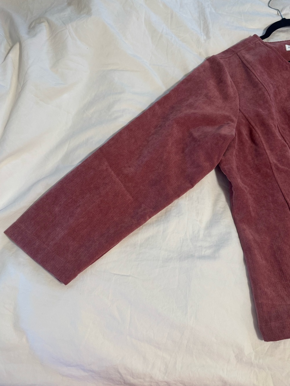 NWT Christopher & Banks Mauve Zip-Front Suede-Style Pullover Sz XL - Picture 5 of 9